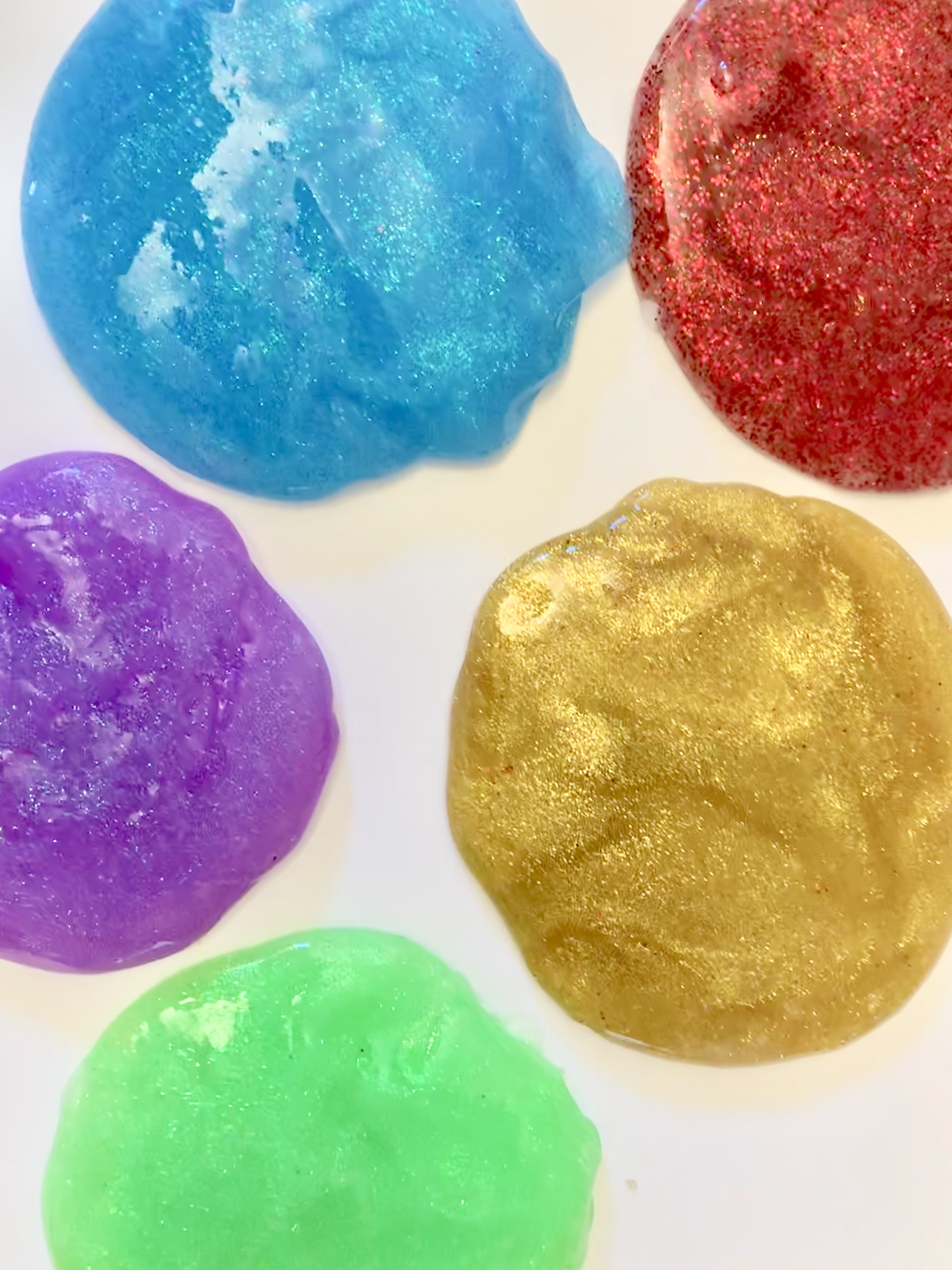 How To Make Rainbow Glitter Slime - New Mom At 40